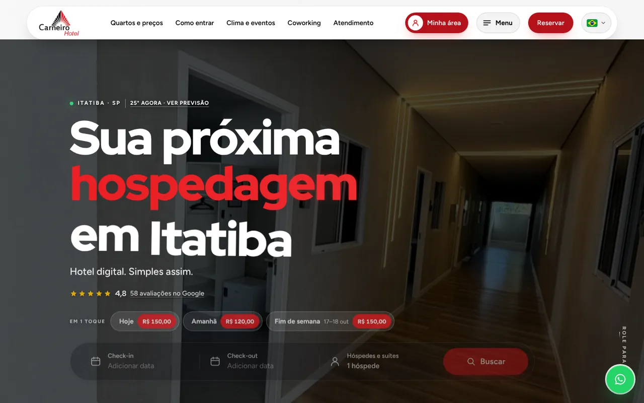 Site novo do Carneiro Hotel