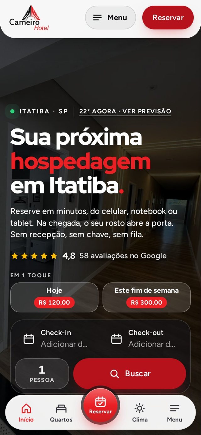 Site novo do Carneiro Hotel